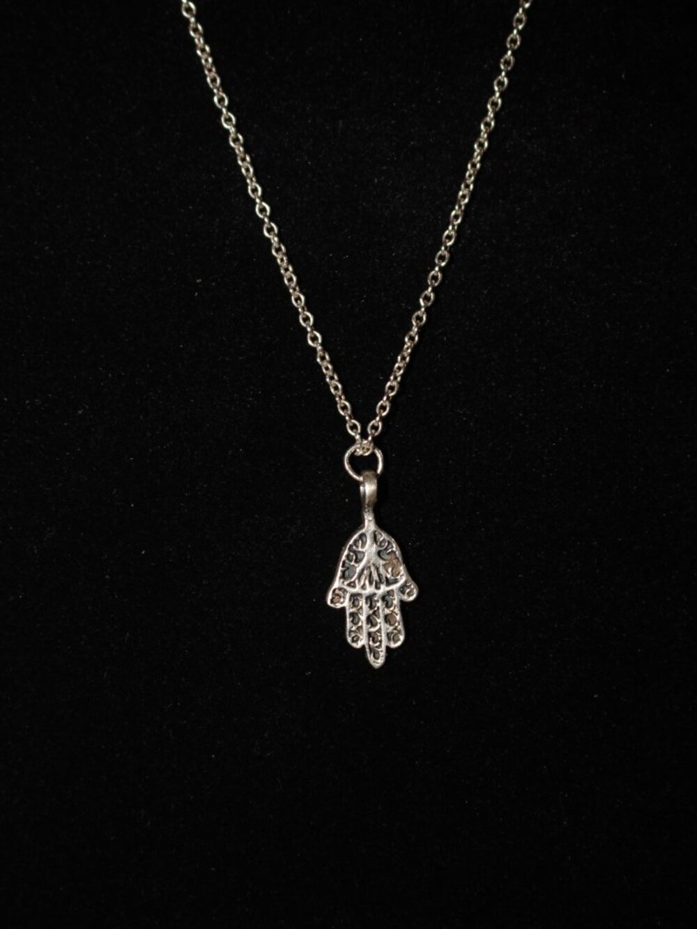 Me & Ro Hamsa Sterling Silver Necklace 925 Stamped Vintage